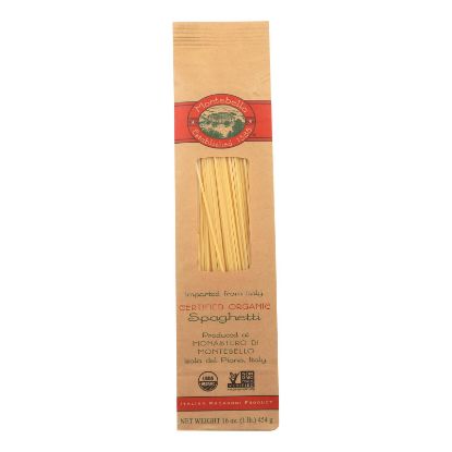 Montebello Organic Pasta - Spaghetti - Case of 12 - 1 lb.