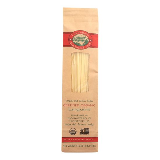 Montebello Organic Pasta - Linguini - Case of 12 - 1 lb.