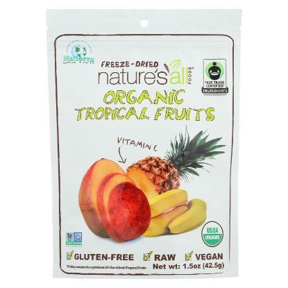 Natierra Organic Freeze Dried Tropical Fruits And Strawberries - Case of 12 - 1.5 OZ