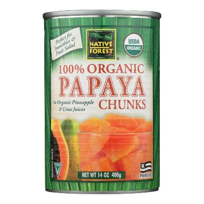 Native Forest Organic Chunks - Papaya - Case of 6 - 14 oz.