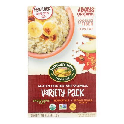 Nature's Path Organic Hot Oatmeal - Variety Pack - Case of 6 - 11.3 oz.