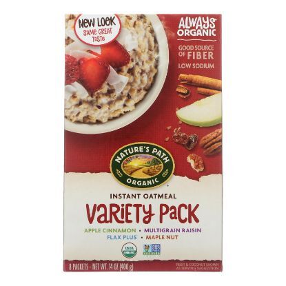 Nature's Path Organic Hot Oatmeal - Variety Pack - Case of 6 - 14 oz.