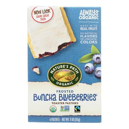 Nature's Path Organic Frosted Toaster Pastries - Buncha Blueberries - Case of 12 - 11 oz.