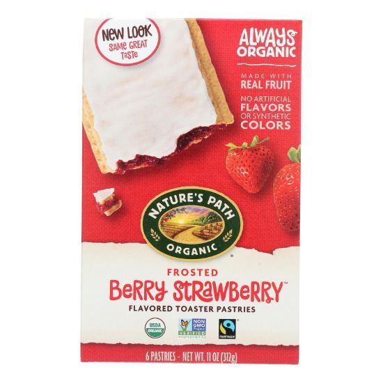 Nature's Path Organic Frosted Toaster Pastries - Berry Strawberry - Case of 12 - 11 oz.