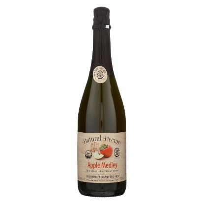 Natural Nectar Organic and Biodynamic Sparkling Juices - Apple Medley - Case of 6 - 25.4 Fl oz.