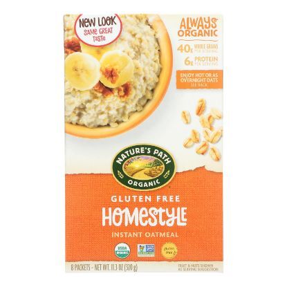Nature's Path Organic Hot Oatmeal - Homestyle - Case of 6 - 11.3 oz.