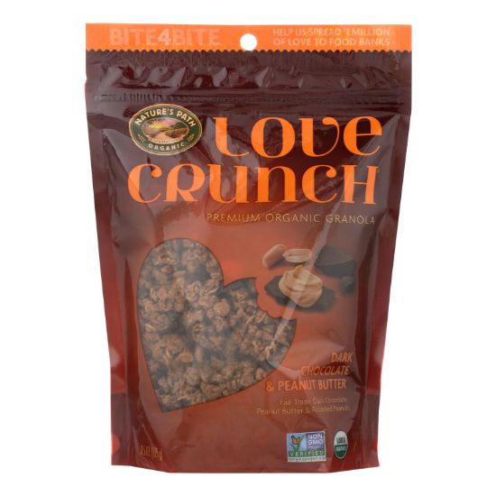 Nature's Path Organic Love Crunch Granola - Dark Chocolate and Peanut Butter - Case of 6 - 11.5 oz.