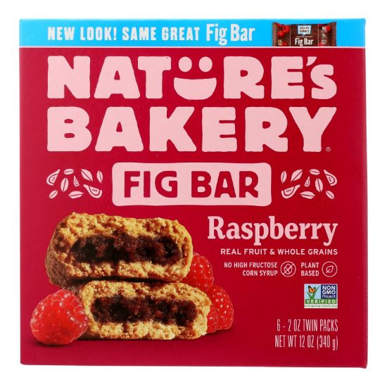 Nature's Bakery Stone Ground Whole Wheat Fig Bar - Raspberry - 2 oz - Case of 6