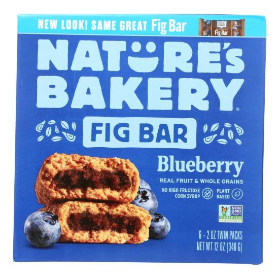 Nature's Bakery Stone Ground Whole Wheat Fig Bar - Blueberry - Case of 6 - 2 oz.