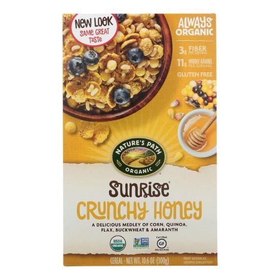 Nature's Path Organic Sunrise Cereal - Crunchy Honey - Case of 12 - 10.6 oz.