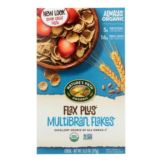 Nature's Path Organic Flax Plus Multi-bran Flakes Cereal - Case of 12 - 13.25 oz.