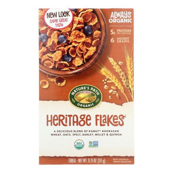 Nature's Path Organic Heritage Flakes Cereal - Case of 12 - 13.25 oz.