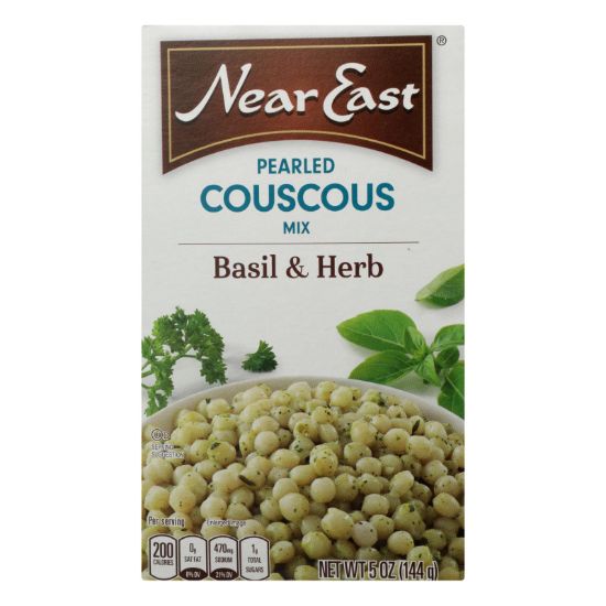 Near East Couscous Mix - Pearl Basil and Herb - Case of 12 - 5 oz.