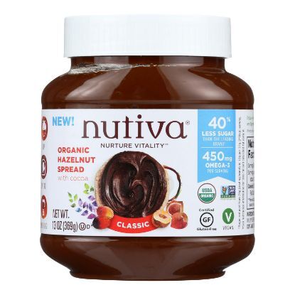 Nutiva Organic Hazelnut Spreads - Chocolate - Case of 6 - 13 oz.