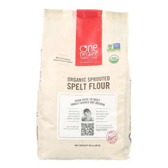 One Degree Organic Foods Sprouted Spelt Flour - Organic - Case of 4 - 80 oz.