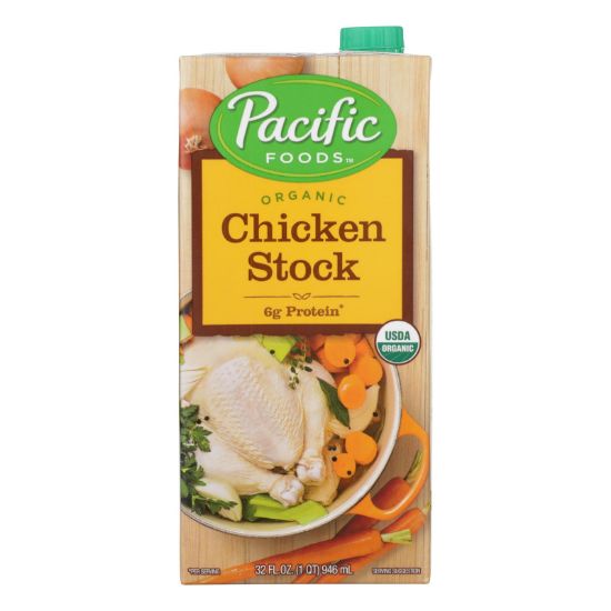 Pacific Natural Foods Simply Stock - Chicken - Case of 12 - 32 Fl oz.