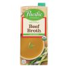 Pacific Natural Foods Beef Broth - Low Sodium - Case of 12 - 32 Fl oz.