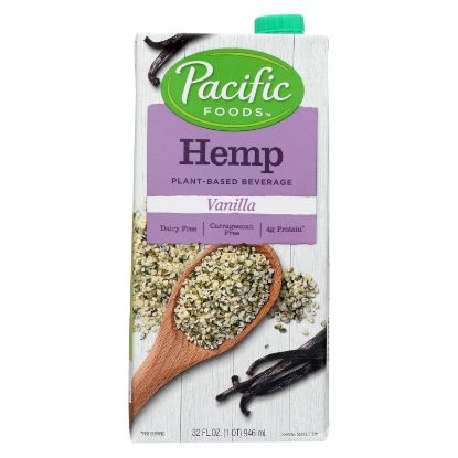 Pacific Natural Foods Hemp Vanilla - Non Dairy - Case of 12 - 32 Fl oz.