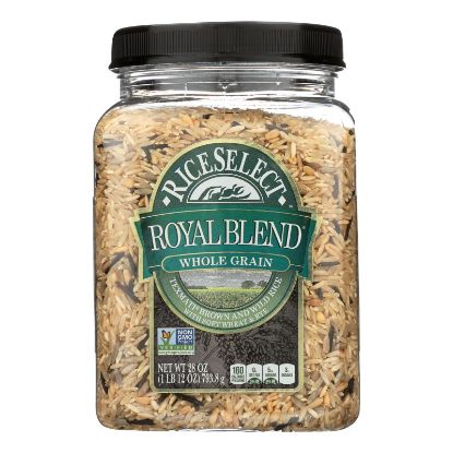 Rice Select Royal Blend Rice - Whole Grain and Brown - Case of 4 - 28 oz.
