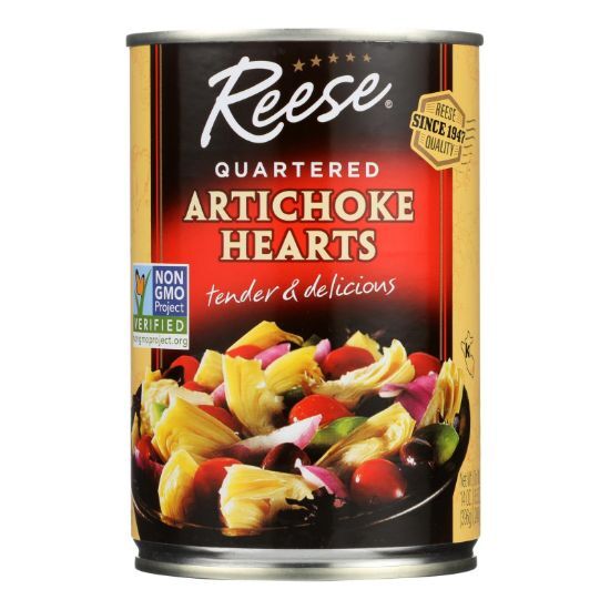 Reese Artichoke Hearts - Quartered - Case of 12 - 14 oz.