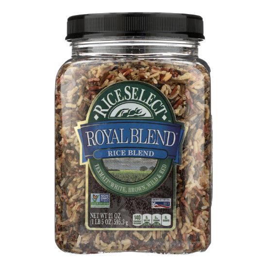 Rice Select Royal Blend - White Brown and Red - Case of 4 - 21 oz.