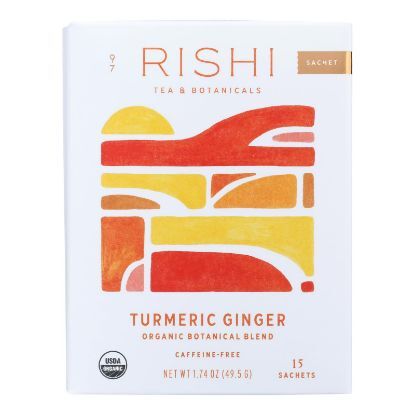 Rishi Tea Bag - Turmeric Ginger - Case of 6 - 15 Bags