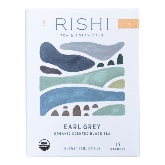 Rishi Organic Tea - Earl Grey - Case of 6 - 15 Bags