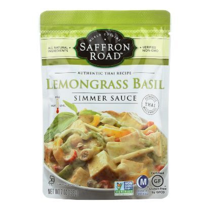 Saffron Road Simmer Sauce - Lemongrass Basil - Case of 8 - 7 Fl oz.
