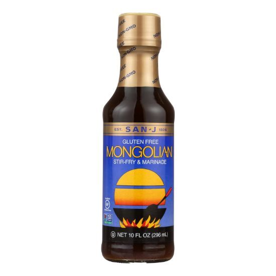 San - J Cooking Sauce - Mongolian - Case of 6 - 10 Fl oz.