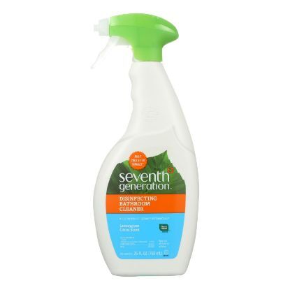 Seventh Generation Disinfecting Bathroom Cleaner - Lemongrass Thyme - Case of 8 - 26 Fl oz.