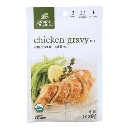 Simply Organic Seasoning Mix - Roasted Chicken Gravy - Case of 12 - 0.85 oz.