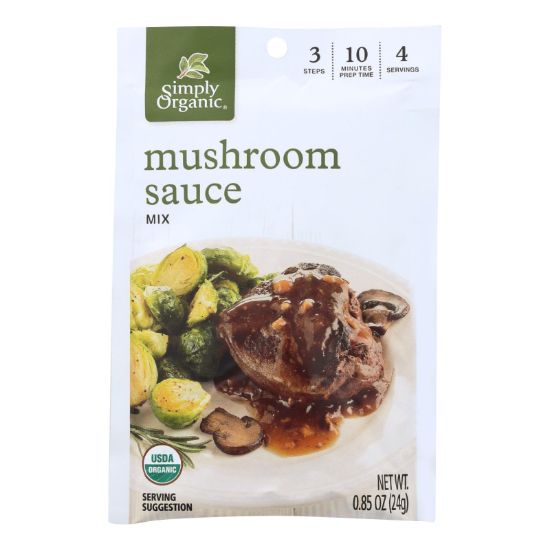 Simply Organic Seasoning Mix - Mushroom Sauce - Case of 12 - 0.85 oz.