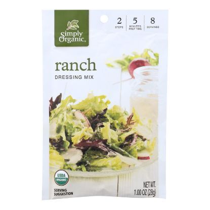 Simply Organic Ranch Salad Dressing Mix - Case of 12 - 1 oz.