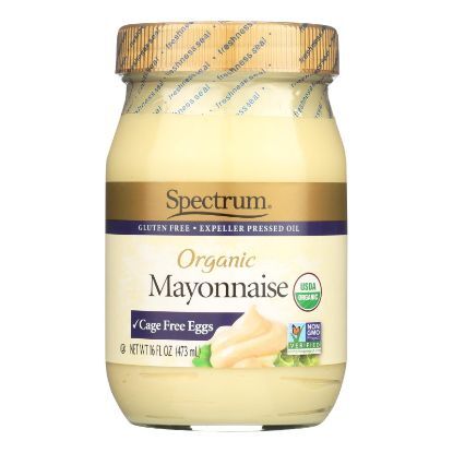 Spectrum Naturals Organic Mayonnaise with Cage Free Eggs - Case of 12 - 16 oz.