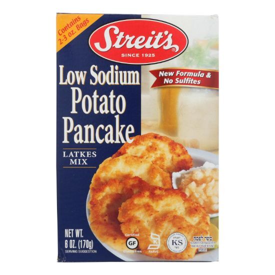 Streit's Potato Pancake Mix - Low Sodium - Case of 12 - 6 oz.