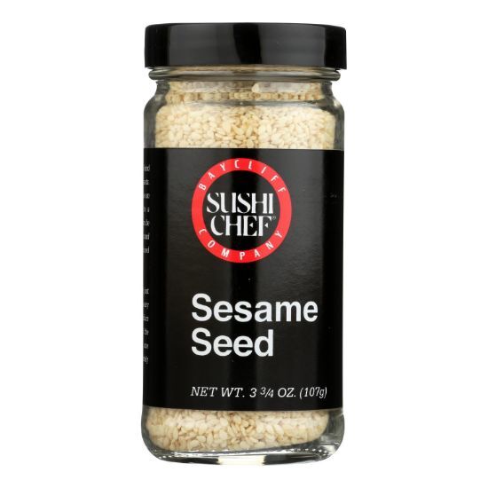 Sushi Chef White Sesame Seeds - Case of 12 - 3.75 oz.