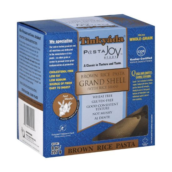 Tinkyada Brown Rice Pasta - Grand Shell - Case of 12 - 8 oz