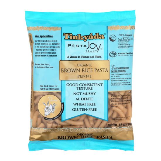 Tinkyada Organic Brown Rice Penne - Case of 12 - 12 oz