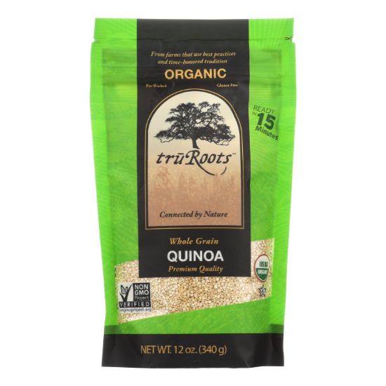 Truroots Organic Quinoa - Whole Grain - Case of 6 - 12 oz.