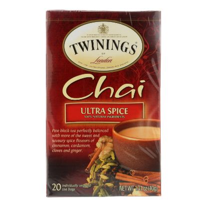 Twining's Tea Chai - Ultra Spice - Case of 6 - 20 Bags