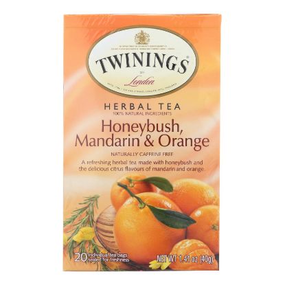 Twining's Tea Herbal Tea - Honeybush Mandarin and Orange - Case of 6 - 20 Bags