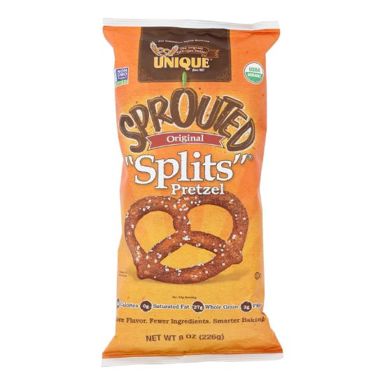 Unique Pretzels - Sprouted Grain Pretzels - Case of 12 - 8 oz.