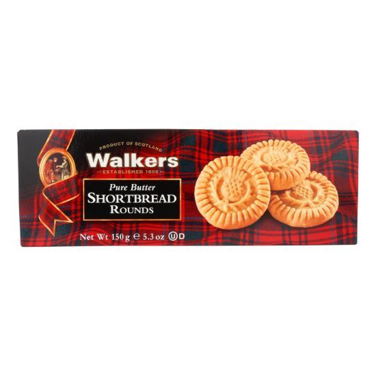 Walkers Shortbread - Pure Butter Round - Case of 12 - 5.3 oz.