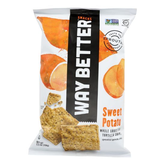 Way Better Snacks Tortilla Chips - Sweet Potato - Case of 12 - 5.5 oz.