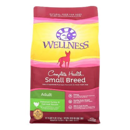 Wellness Pet Products Dog Food - Turkey and Oatmeal Recipe - Case of 6 - 4 lb.