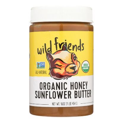 Wild Friends Sunflower Butter - Organic Honey - Case of 6 - 16 oz.