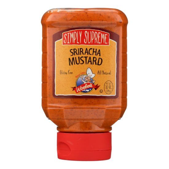 Woeber's Simply Supreme Sriracha Mustard - Case of 6 - 10 oz.