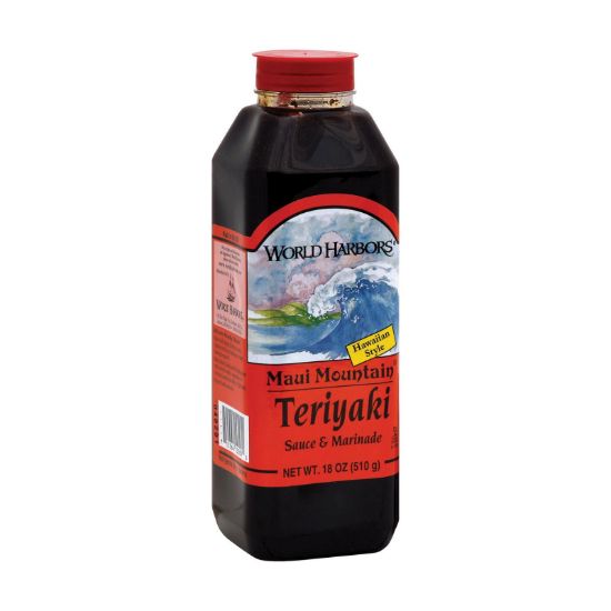 World Harbor Maui Mountain Teriyaki Marinade and Sauce - Case of 6 - 16 Fl oz.