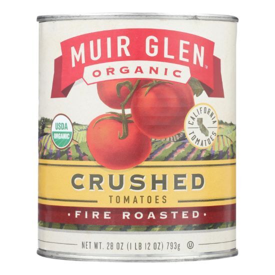 Muir Glen Fire Roasted Crushed Tomato - Tomato - Case of 12 - 28 oz.