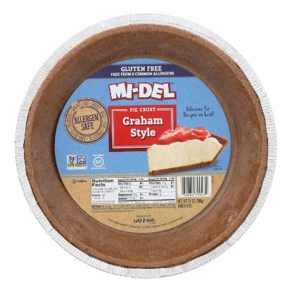 Midel Gluten Free Graham Style Pie Crust - Case of 12 - 7.1 oz.